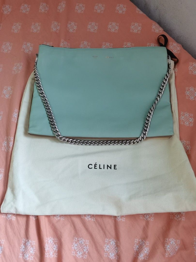 Authentic Celine Trio Shoulder Bag with Chain Sling (Category: Luxury Bags & Wallets) located in Dinalupihan. Submitted by hydzsalva (Listing ID 1226130447, Image 1). Description: Selling my Authentic Celine shoulder Bag trio in chain sling. Very rare to find. With dustbag inclusion..