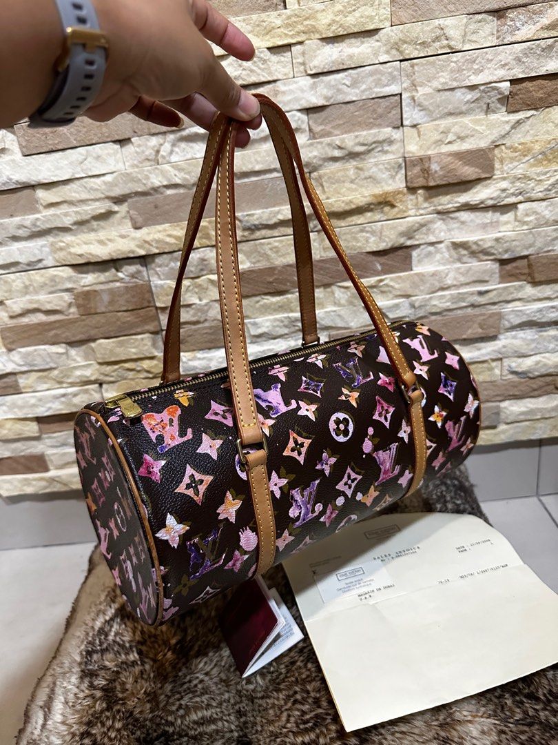 Authentic Louis Vuitton Limited Edition Brown Monogram Watercolor Papillon  Bag