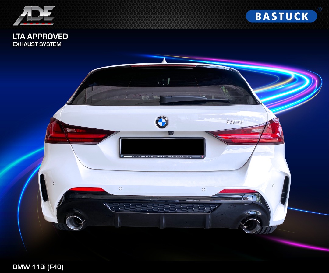 BASTUCK LTA APPROVED EXHAUST SYSTEM ON BMW 118i (F40), Car Accessories,  Accessories on Carousell