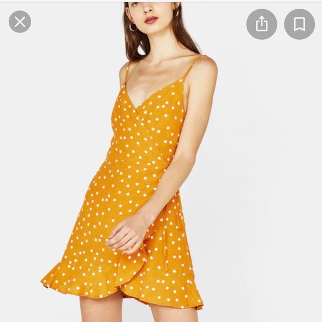 Bershka polka sales dot wrap dress
