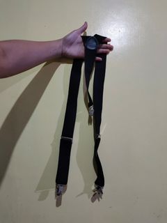 Black Adult Adjustable Metal Suspender