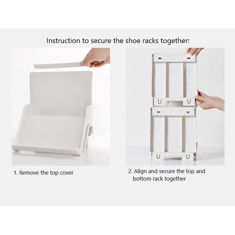 (BN) Stackable Space Saving Shoe Storage Rack, Furniture & Home Living ...