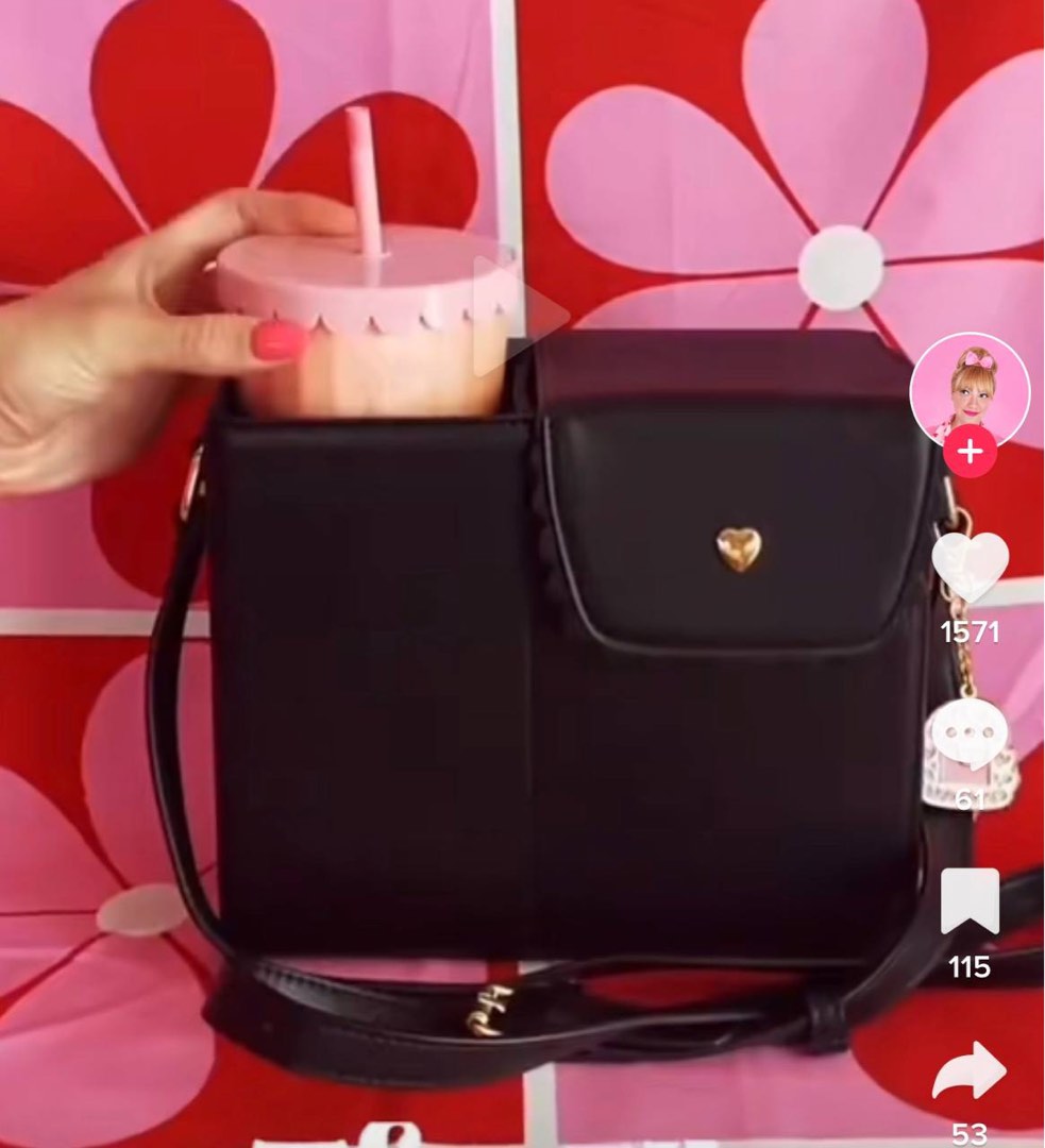 BNIP Kate Gabrielle cup holder bag TIKTOK VIRAL, Women's Fashion, Bags