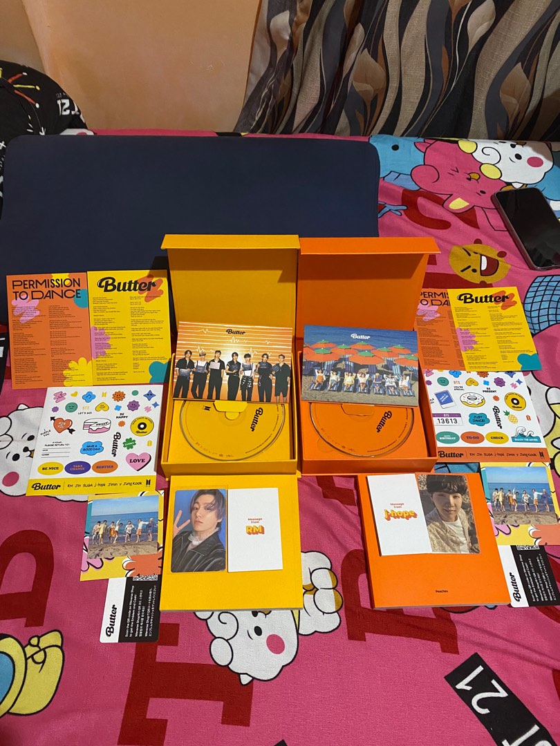 BTS Butter Album Complete set peaches n cream, Hobbies & Toys