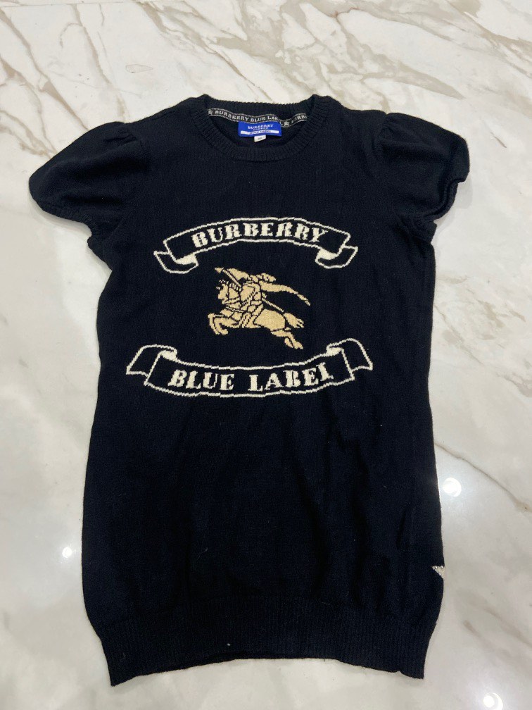 Burberry London horse logo blue label knit top, Barang Mewah ...