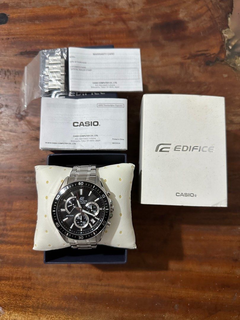 CASIO - Carousell Chronograph on 552D-1A, Watch Edifice Watches EFR- Luxury