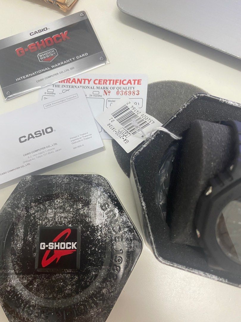 Casio G Shock GA 2100 1A1 Black Resin Band Men Watch Men s