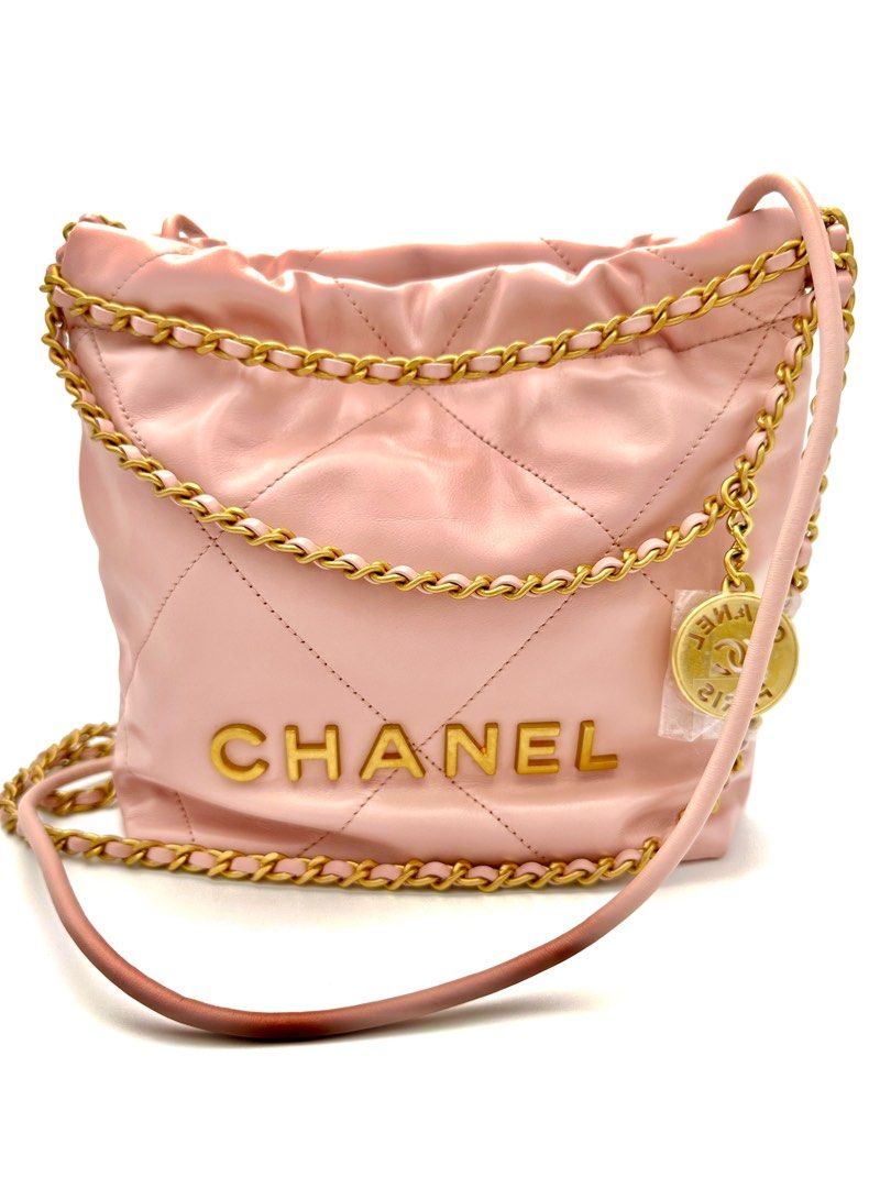 Brand new! Chanel 22 mini pink, 名牌, 手袋及銀包- Carousell