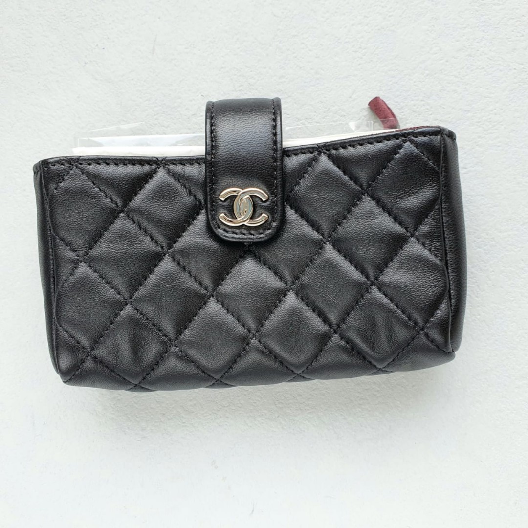 Túi Chanel 23C Mini Pouch đen lamskin LGHW 16cm best quality