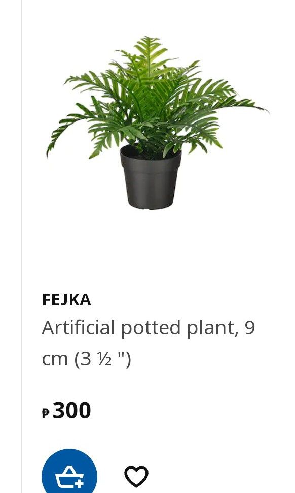 [50% OFF] IKEA Artificial Plant with White Pot (Category: Artificial Plants & Flowers) located in Makati City. Submitted by janebubba (Listing ID 1226208924, Image 2). Description: Artificial Plant comes with White Pot 1 For PHP 200 Take all 3 For PHP 600 Condition: Tip Top Brand: IKEA *Preferably self collect from Grand Midori Makati *Lalamove or Grab Delivery available (fee borne by buyer) *Free Gift available upon purchase.