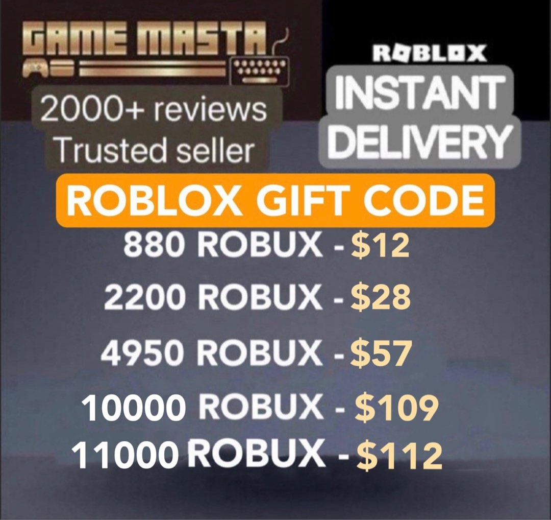 Available !] |Roblox Robux Gift Card Code Sgd| Roblox Code Top Up Credit |  Roblox Premium | Roblox Account , Video Gaming, Gaming Accessories, Game  Gift Cards & Accounts On Carousell