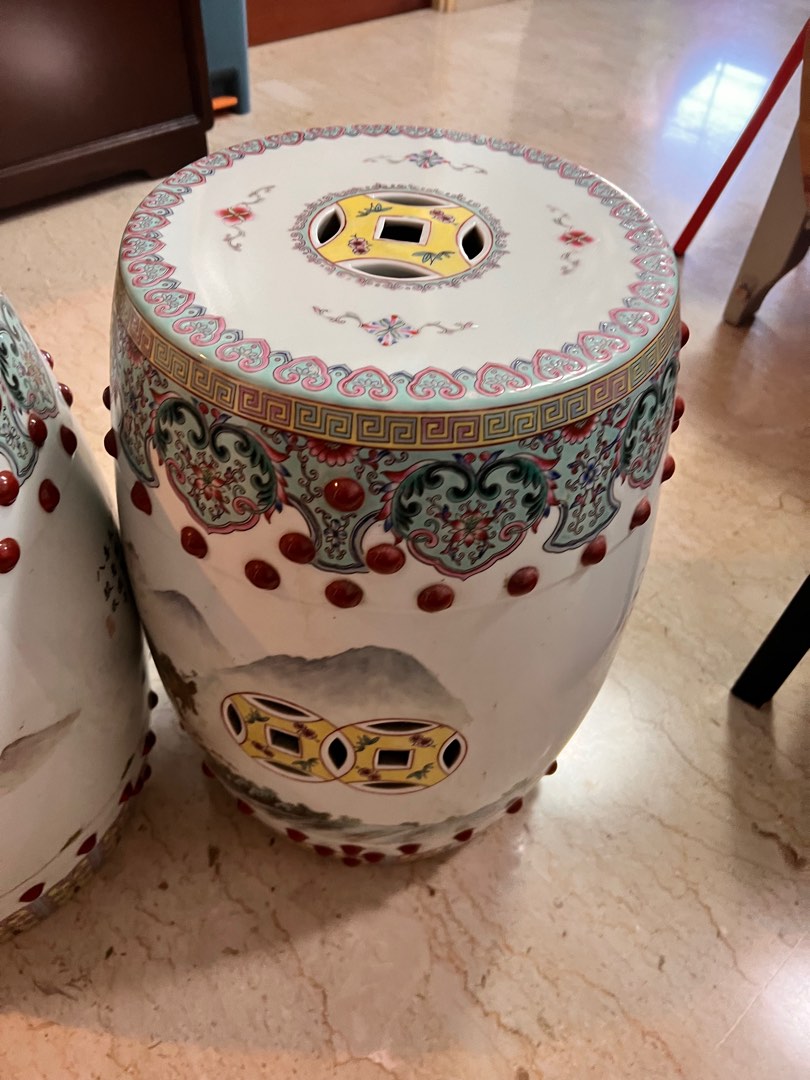 Chinese Ceramic Stool, Furniture & Home Living, Furniture, Other Home
