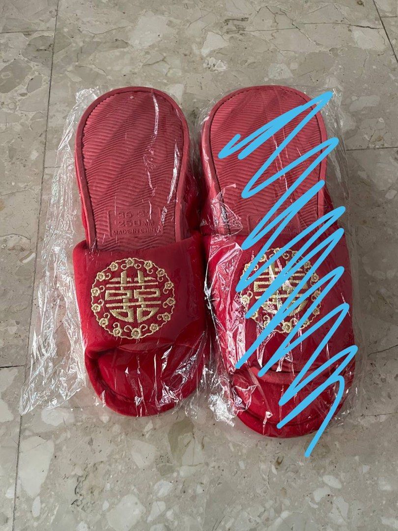chinese red bedroom slippers Women s Fashion Footwear Flipflops