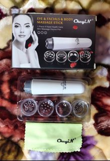 CkeyiN Mini Massage Pen with 4 Heads Electric Facial Eye Massager Thin Face Massage Stick