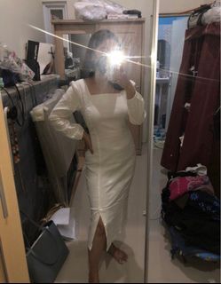 Claryn White Dress ( ZARA H&M PULL&BEAR BERSHKA COLORBOX THIS IS APRIL )