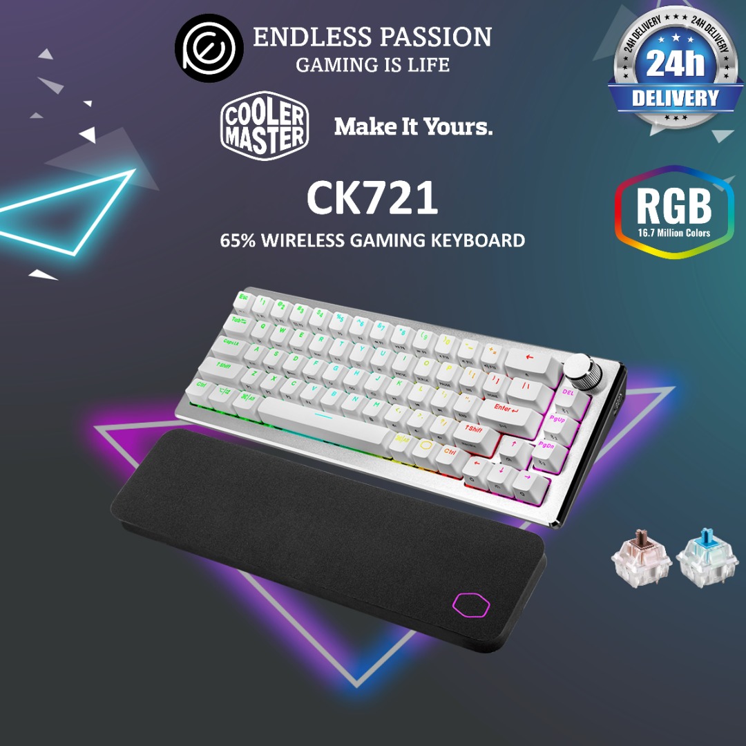Cooler Master CK721 RGB Mechanical Keyboard CK721SKTL1US