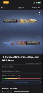 CSGO Paracord Knife | Case Hardened (Well-Worn)