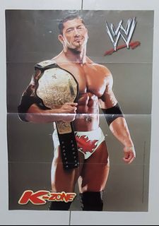 💯Dave Bautista & John Cena back to back poster - Original kzone WWE poster