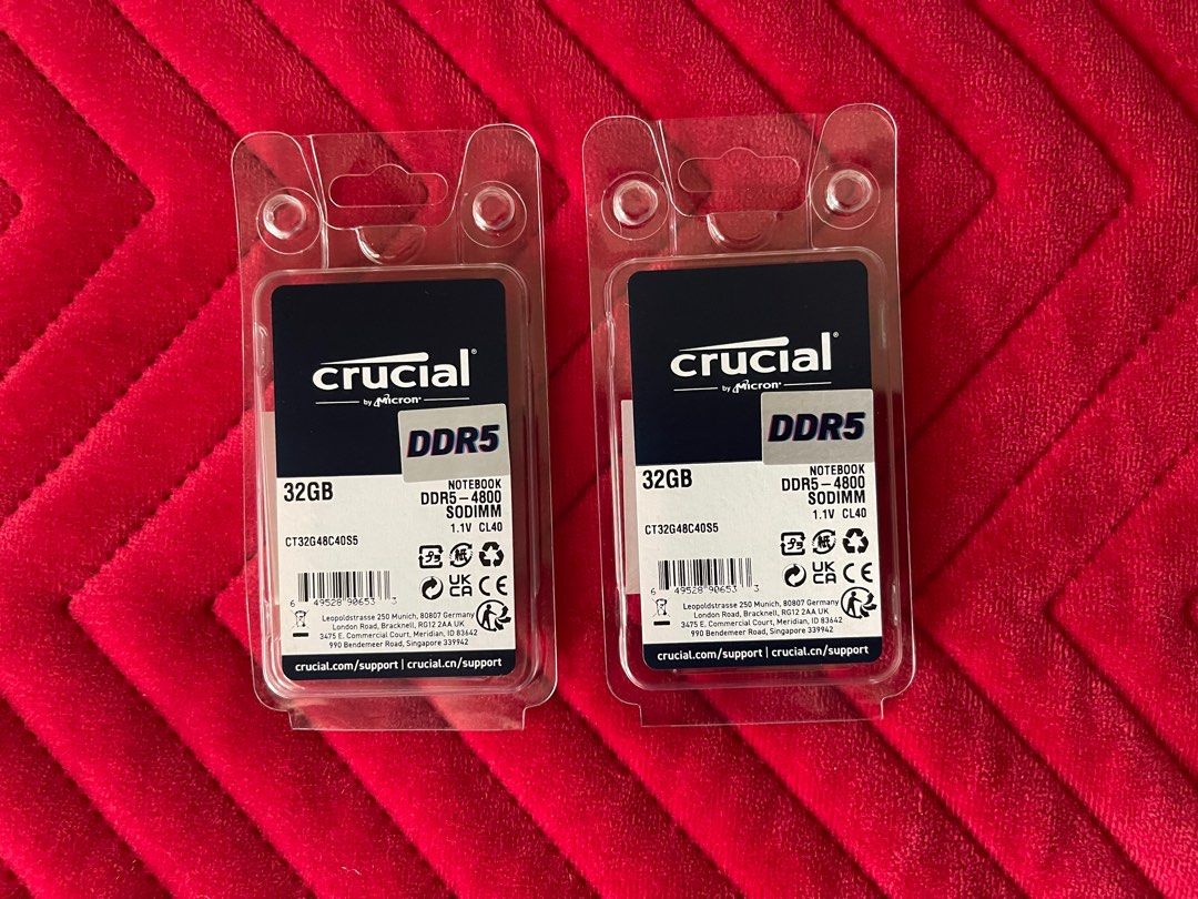 Crucial 32GB DDR5-4800 SODIMM, CT32G48C40S5