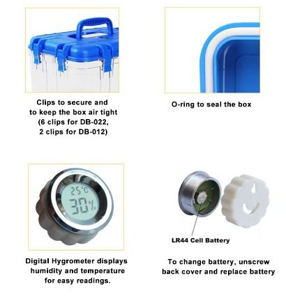 Digi Cabi 12L / 22L Dry box with Digital Hygrometer DB-012/DB-02262863066669825112