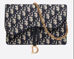 Preloved Unused Like New Dior Saddle Pouch With Chain. 22*14.5*4.5