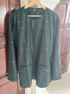 Emerald Green Teluk Belanga Baju Kurung Top