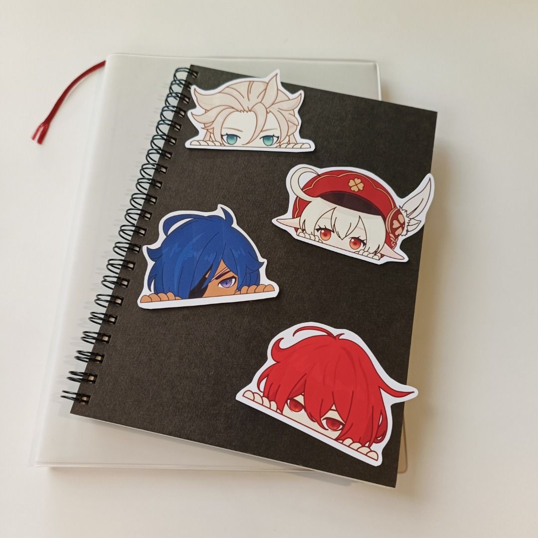 Genshin Mondstadt Characters Peekaboo Sticker, Hobbies & Toys ...