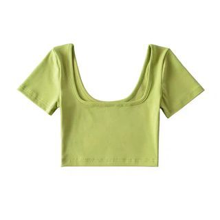 Green low cut top