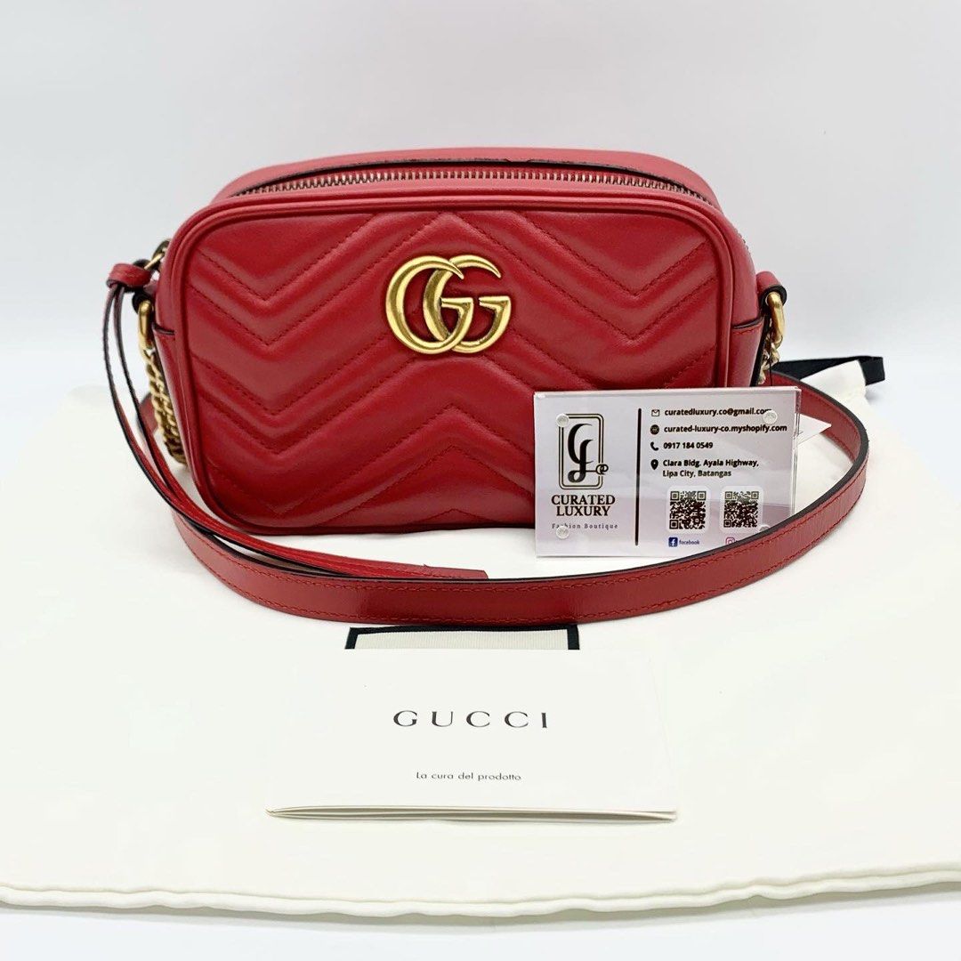 Gucci Marmont red, Luxury, Bags & Wallets on Carousell