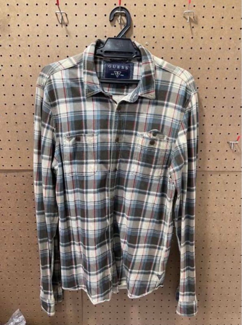 GUESS ORIGINAL FLANNEL SHIRT Men s Fashion Tops Sets Tshirts