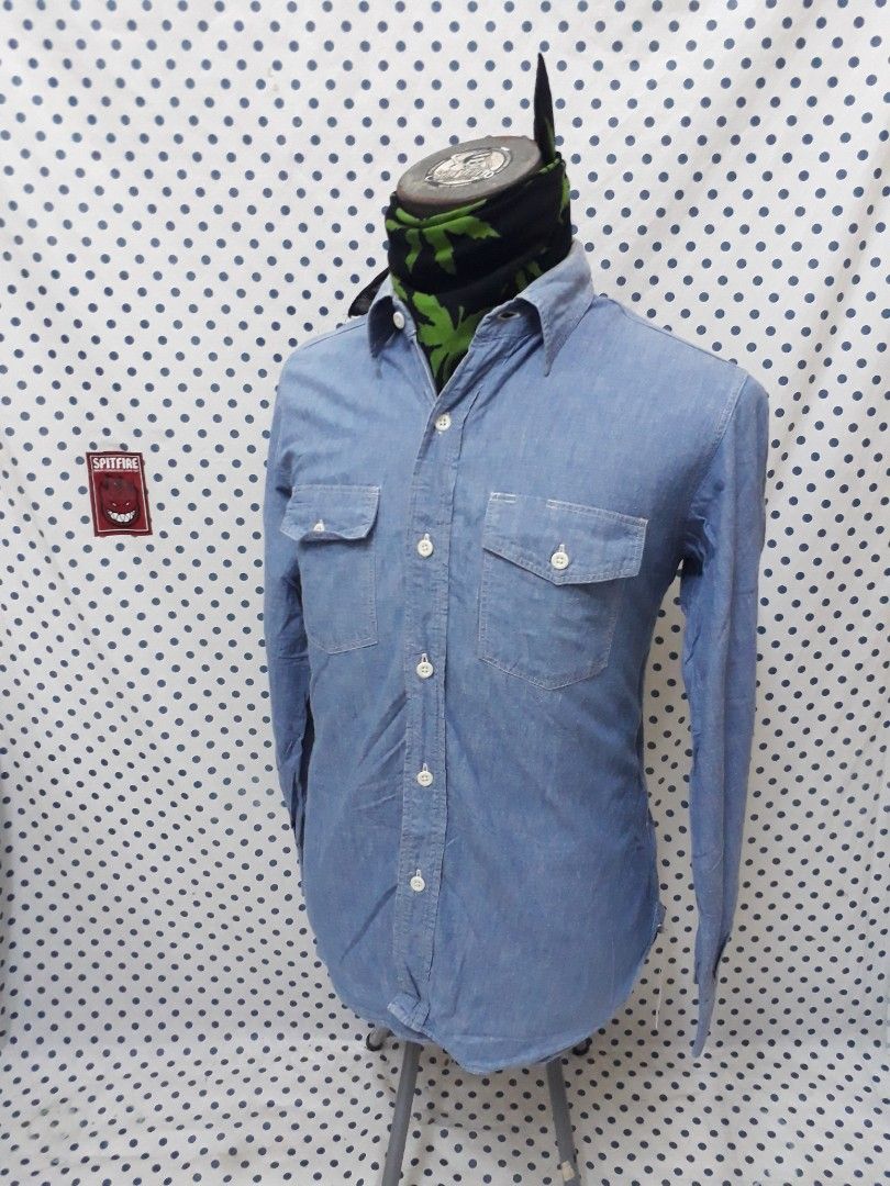 HEADLIGHT SELVEDGE CHAMBRAY KEMEJA, Men's Fashion, Tops & Sets, Tshirts