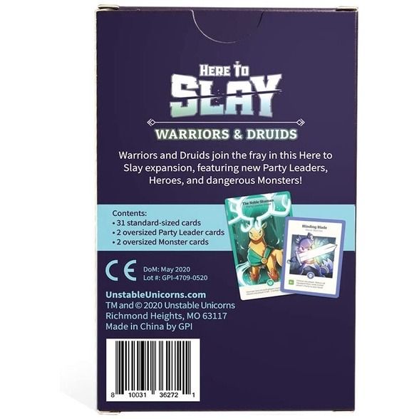 Here to Slay Card Game Board Game Base Game and