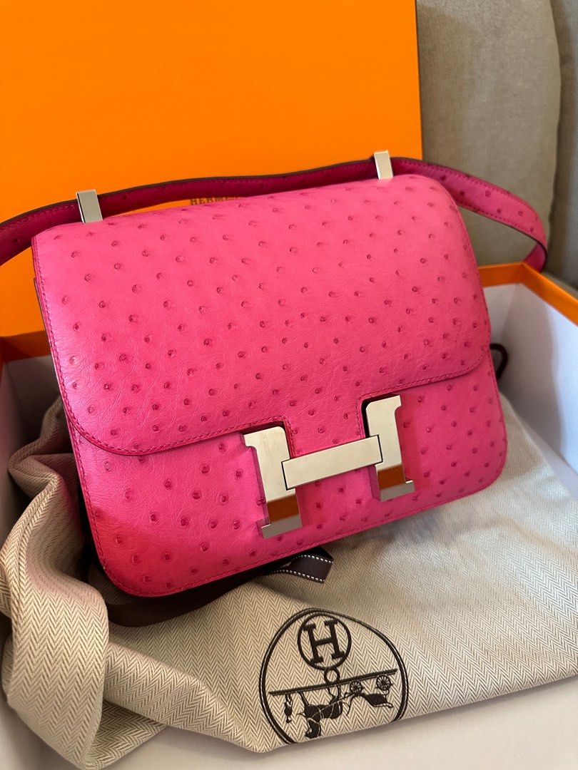 Hermes Constance 24 Ostrich, Luxury, Bags & Wallets on Carousell