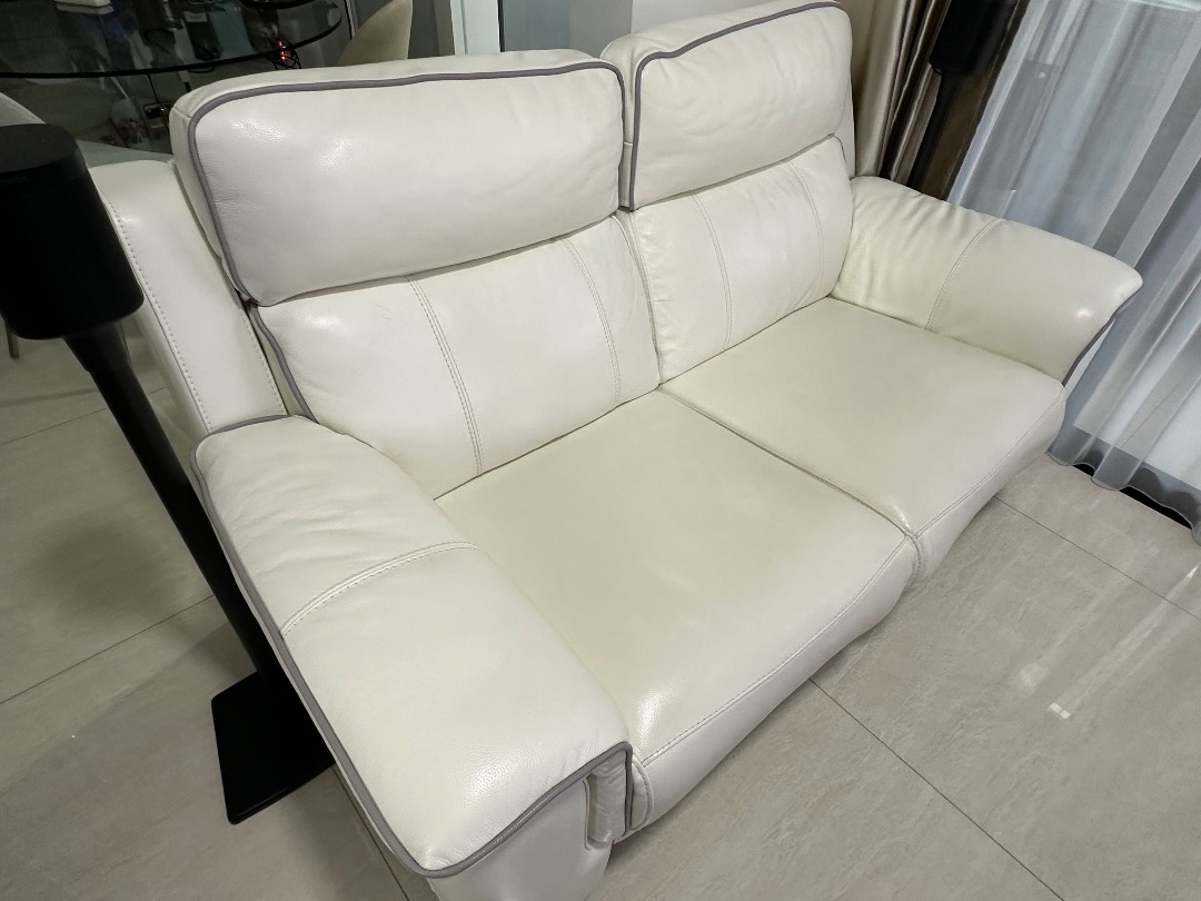 HTL Full Leather Motorised Recliner Sofa self delivery, Furniture & Home Living, Furniture