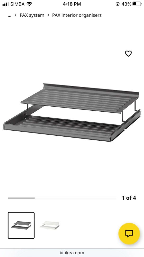 Komplement pull sales out shoe shelf