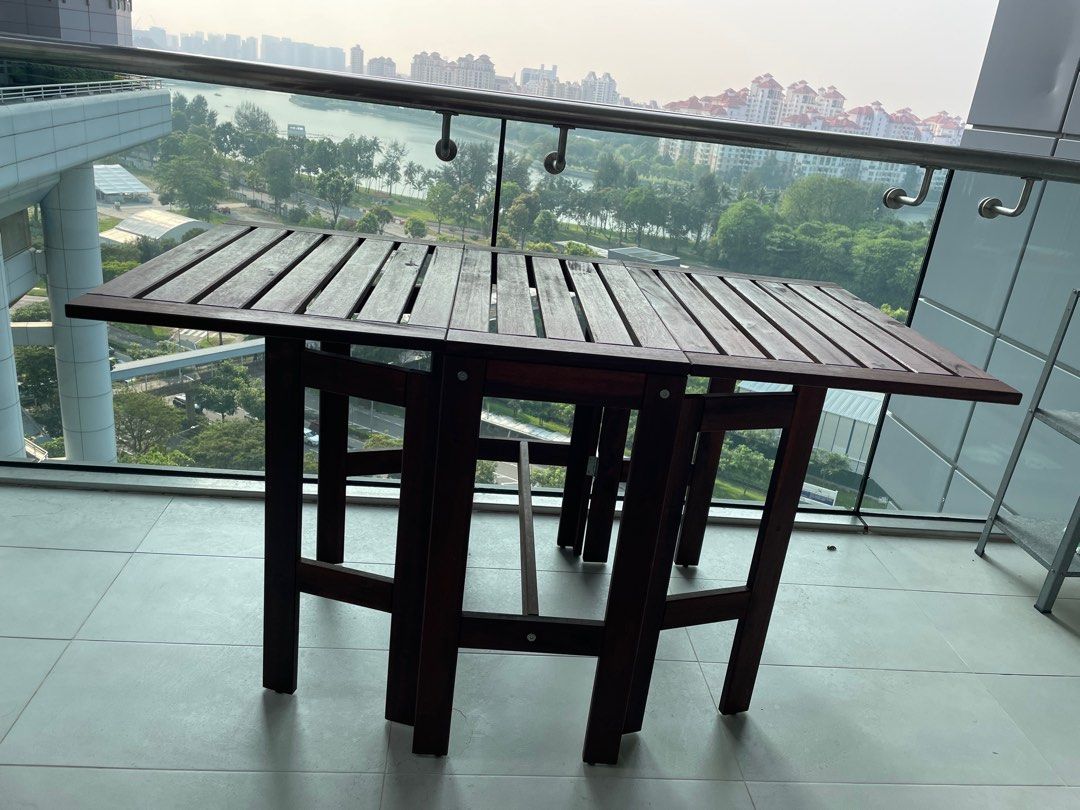 IKEA outdoor foldable table, Furniture & Home Living, Outdoor Furniture on Carousell