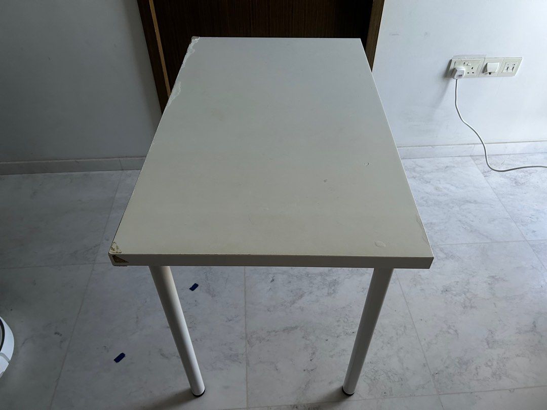 IKEA Table/Desk, white, inclusive of table legs, Furniture & Home
