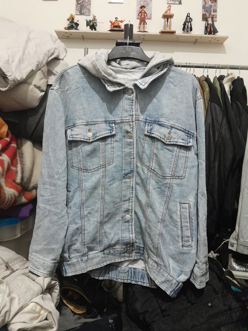 Jaket Jeans Hoodie Oversize