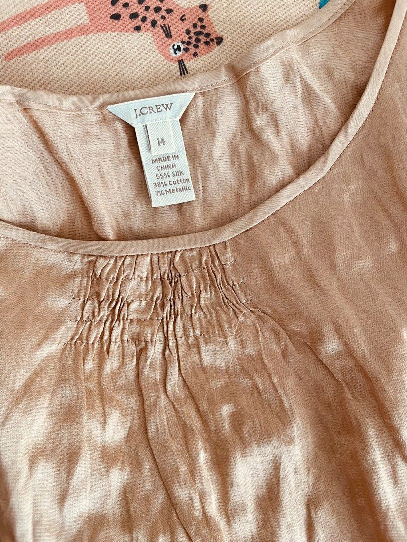 J crew hammered satin top on sale