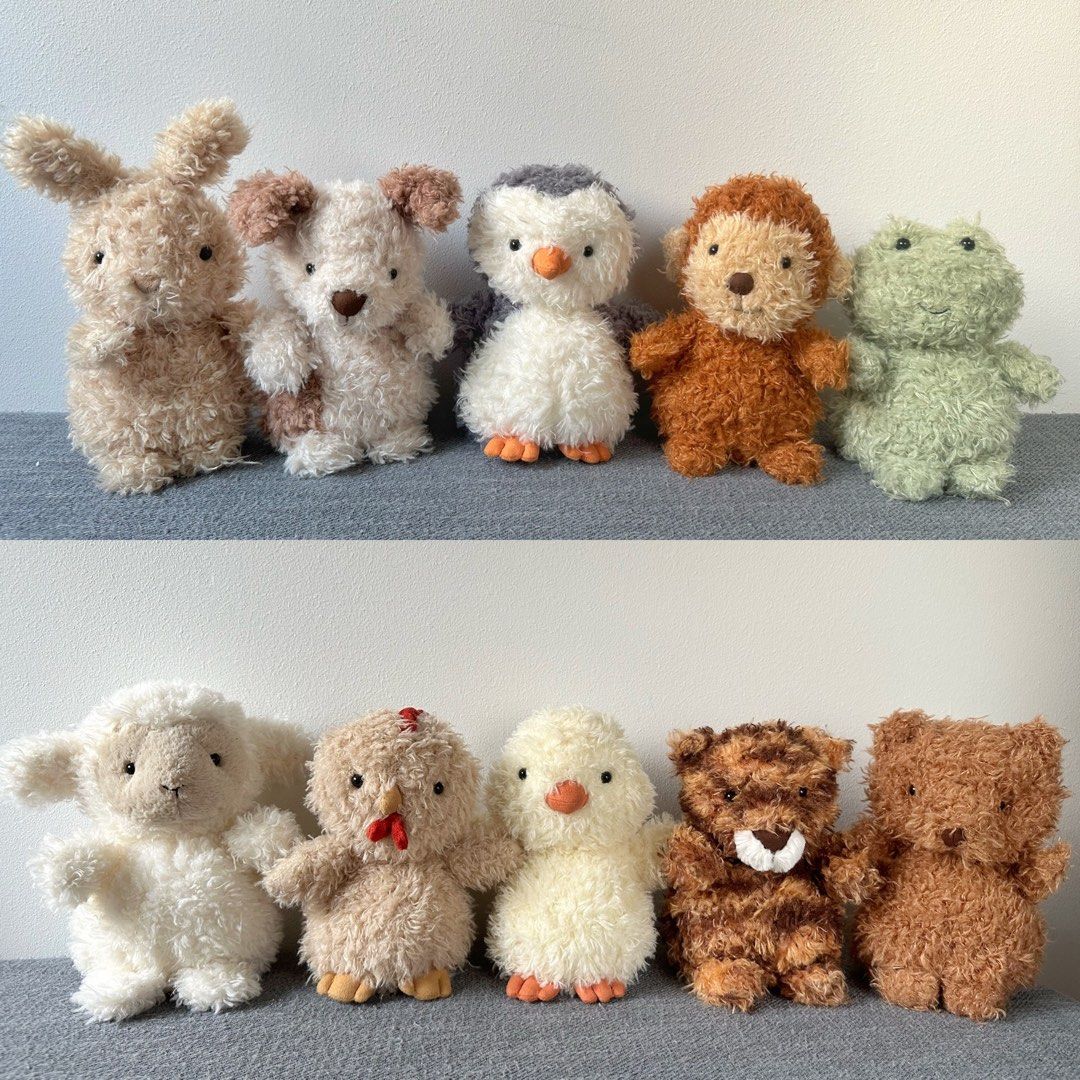 Jellycat Little Lamb Penguin Bear Rooster Frog Chick Tiger Puppy