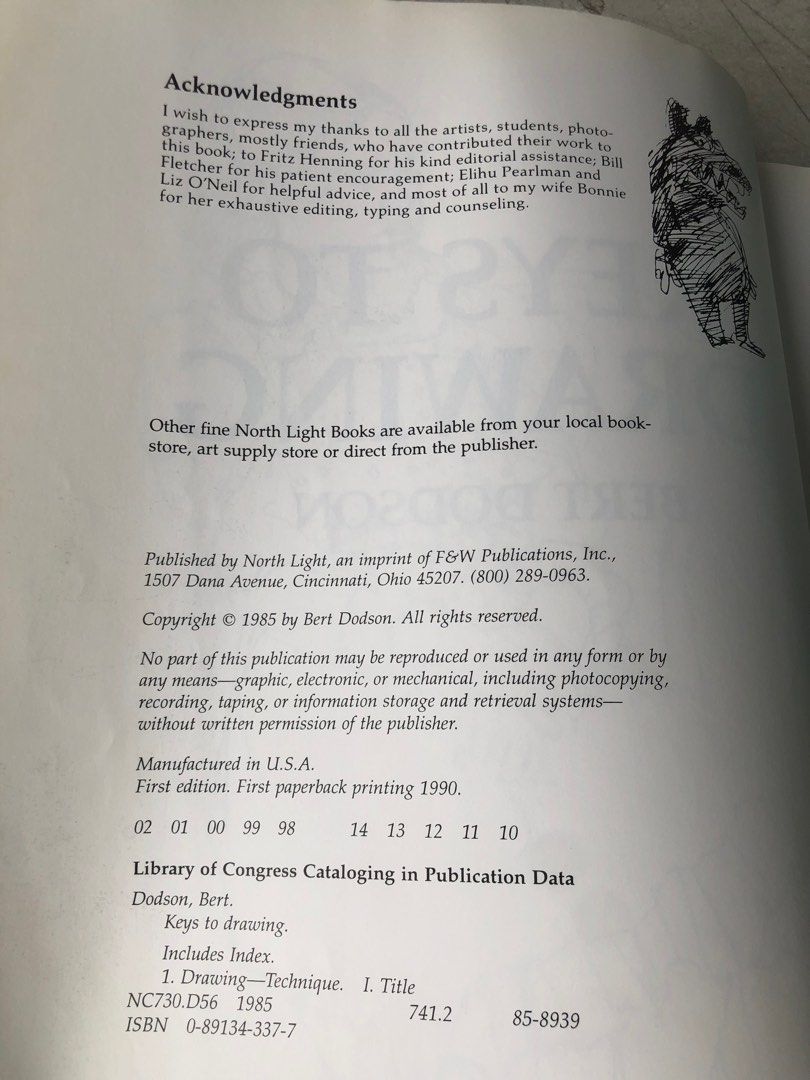 Keys to Drawing by Bert Dodson 1990 on Carousell