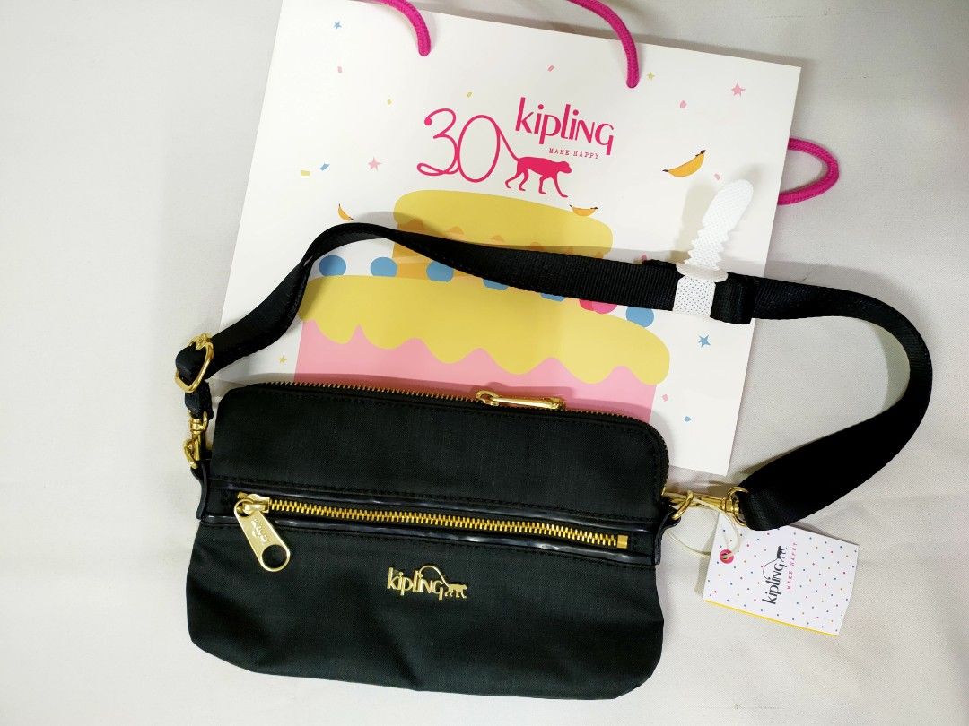 Kipling black store patent combo