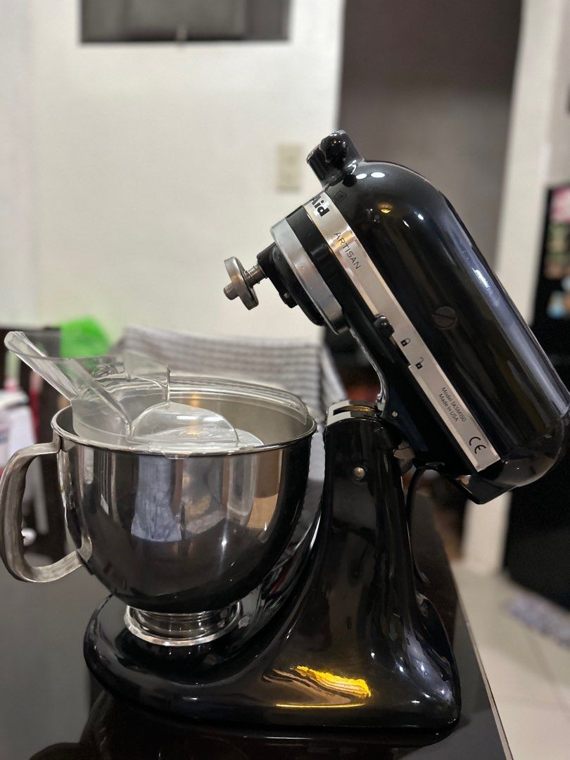 KitchenAid Mixer (Category: Hand & Stand Mixers) located in Manila. Submitted by imdoct (Listing ID 1226256369, Image 3). Description: Hey hey hey!!! Selling: KitchenAid 5QT (4.8L) 10 speed Artisan Stand Mixer 220 V (with Nylon Coated Flat Beater, Nylon Coated C-Dough Hook, 6-Wire Whisk, and Pouring Shield for baking) Pinagisipan ko ng matindi if ibebenta ko to… wala n ko time to bake. Ang tagal ko na di nagagamit. This works perfectly and is in 