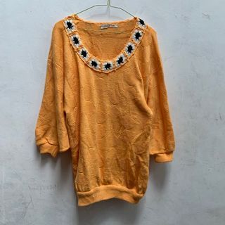 Knitwear oren tangan balon