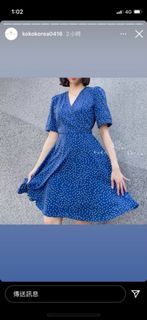 Koko Korea 版型超美 美式小洋裝 藍色