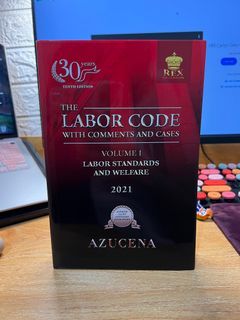 Labor Code with Comments and Cases Volume 1 Azucena