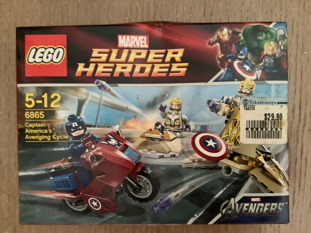 Lego Superheroes Captain America'S Avenging Cycle - 6865 (Refer To Pix For  Actual Box Condition), Hobbies & Toys, Toys & Games On Carousell