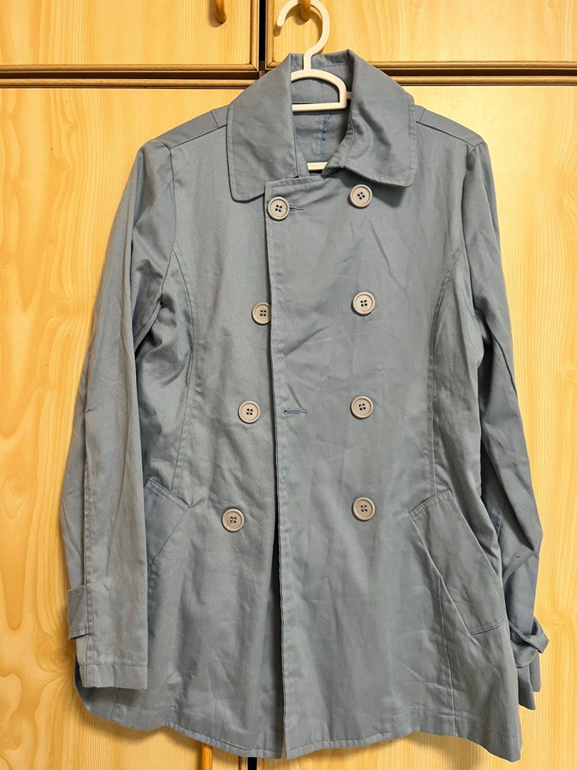 Light blue jacket, Women's Fashion, Coats, Jackets and Outerwear on