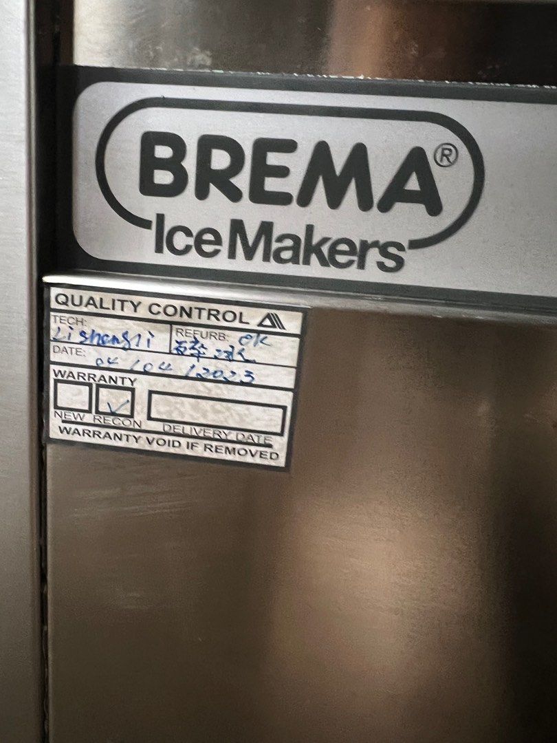 Like New Brema Undercounter Ice Machine/Ice Maker up to 90kg, TV & Home