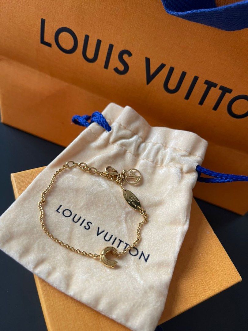 Louis Vuitton Gold Tone LV & Me Letter E Bracelet Louis Vuitton